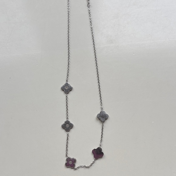 Jewelry - Chic Silver and Purple Women's Necklace